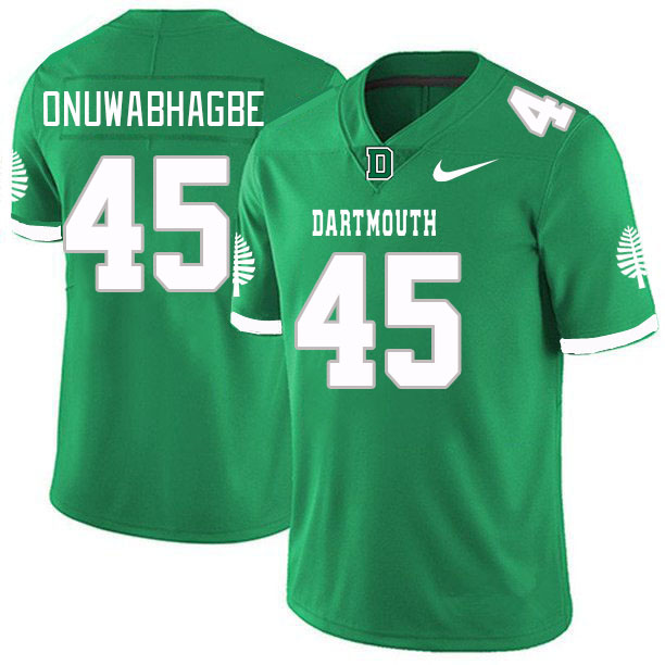 Men-Youth #45 Joe Onuwabhagbe Dartmouth Big Green 2023 College Football Jerseys Stitched Sale-Green